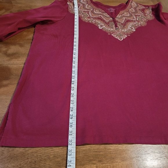 Catherine's Easy Fit Tees Collection size 3X 26/28W pull over blouse - Picture 9 of 11